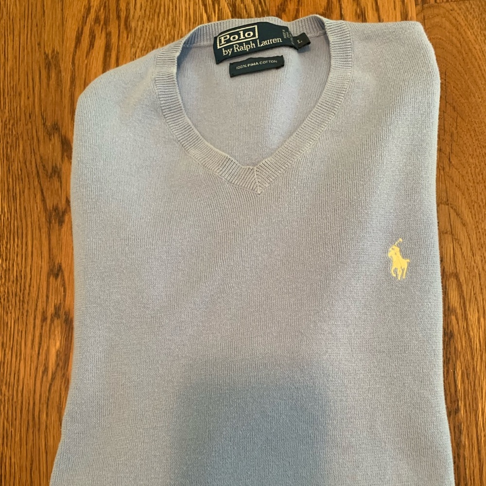 COPY - Vintage men’s Polo by Ralph Lauren light sweater blue Large